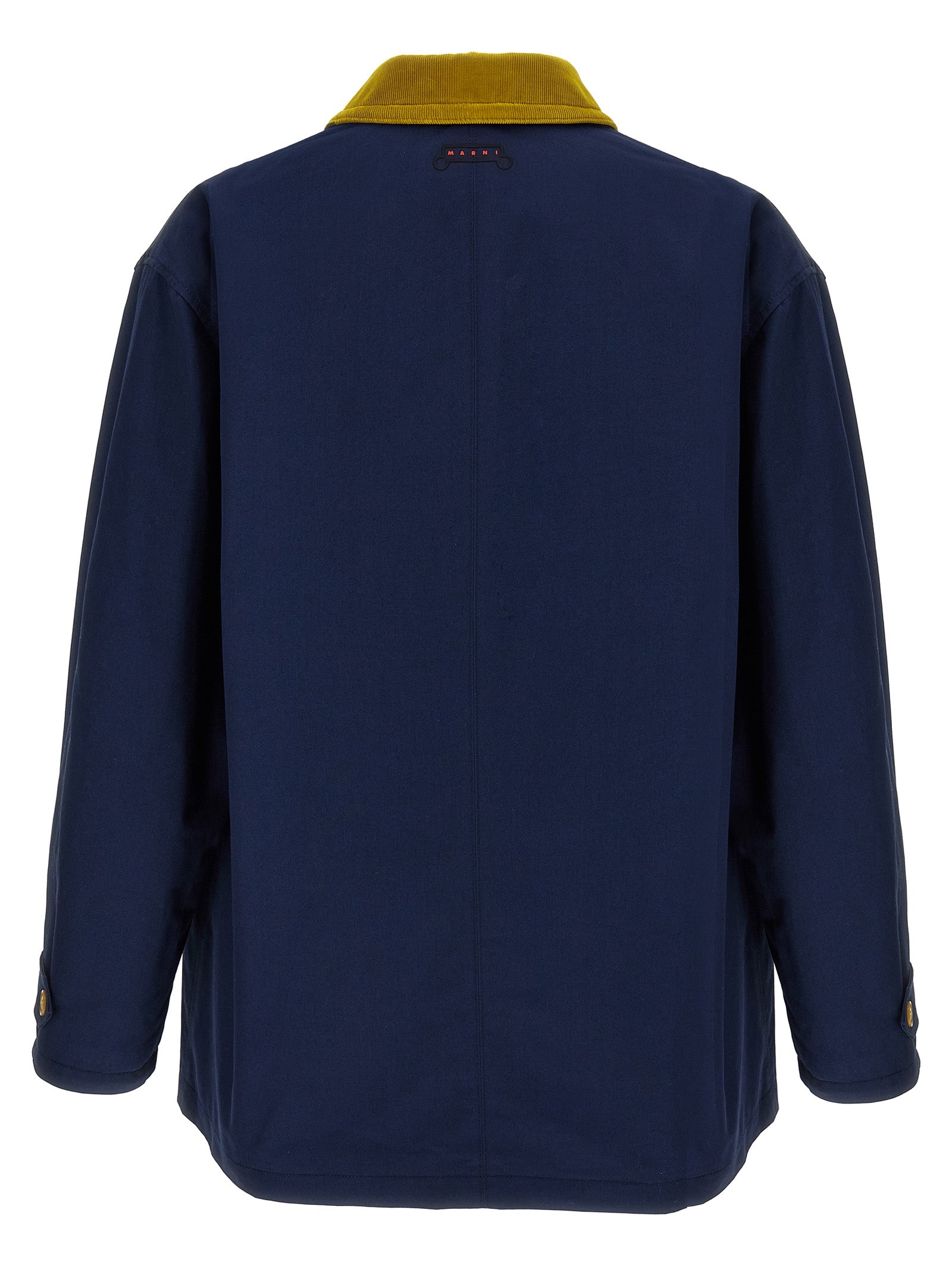 Cotton gabardine parka Blue Casual Jackets