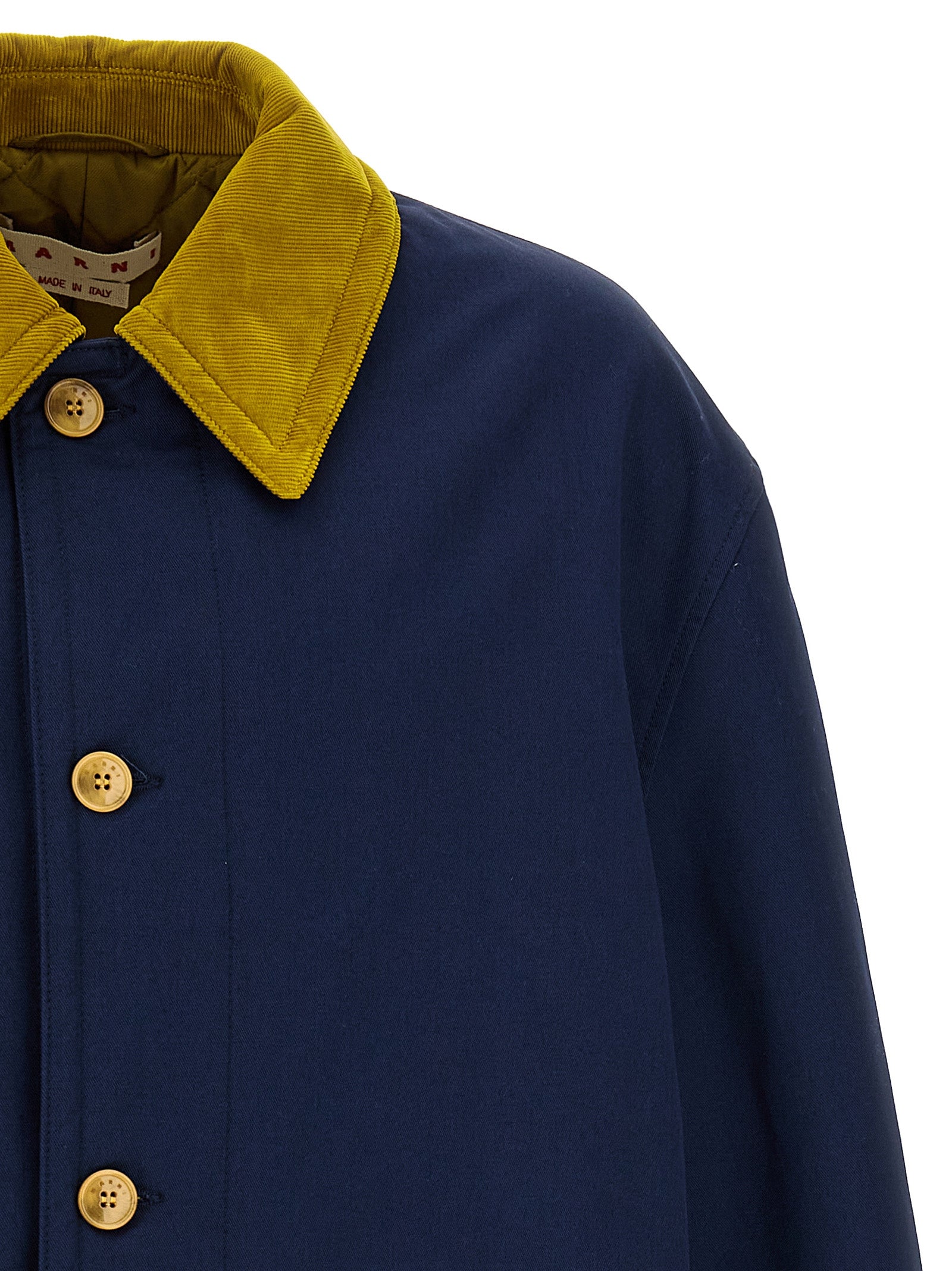 Cotton gabardine parka Blue Casual Jackets