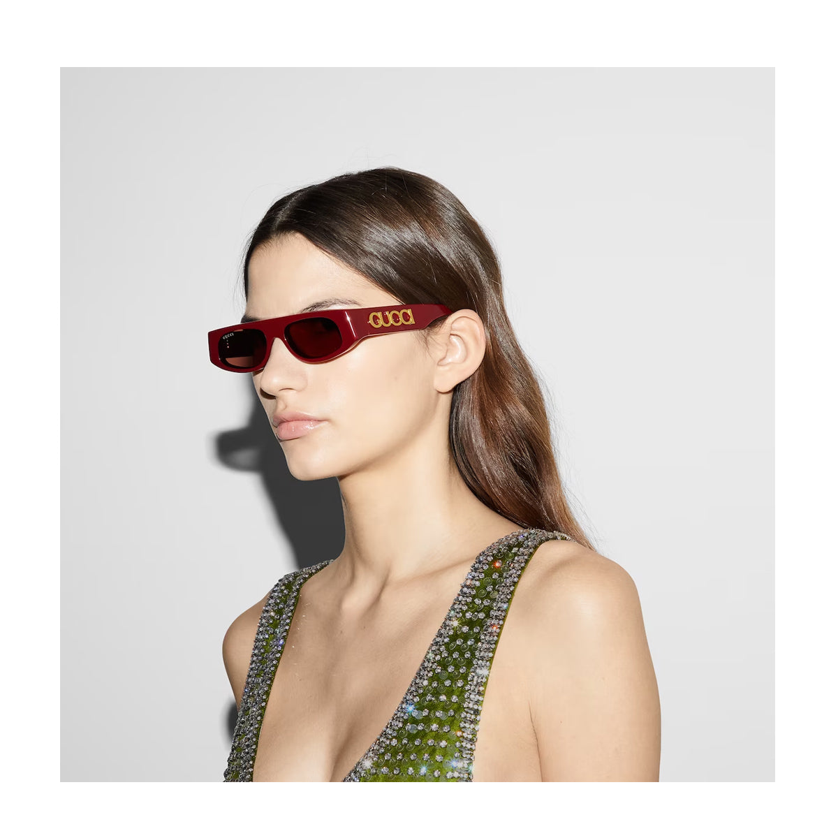 GG1771S Gucci Lido 003 burgundy Rosso Recycled Acetate Occhiali Sole