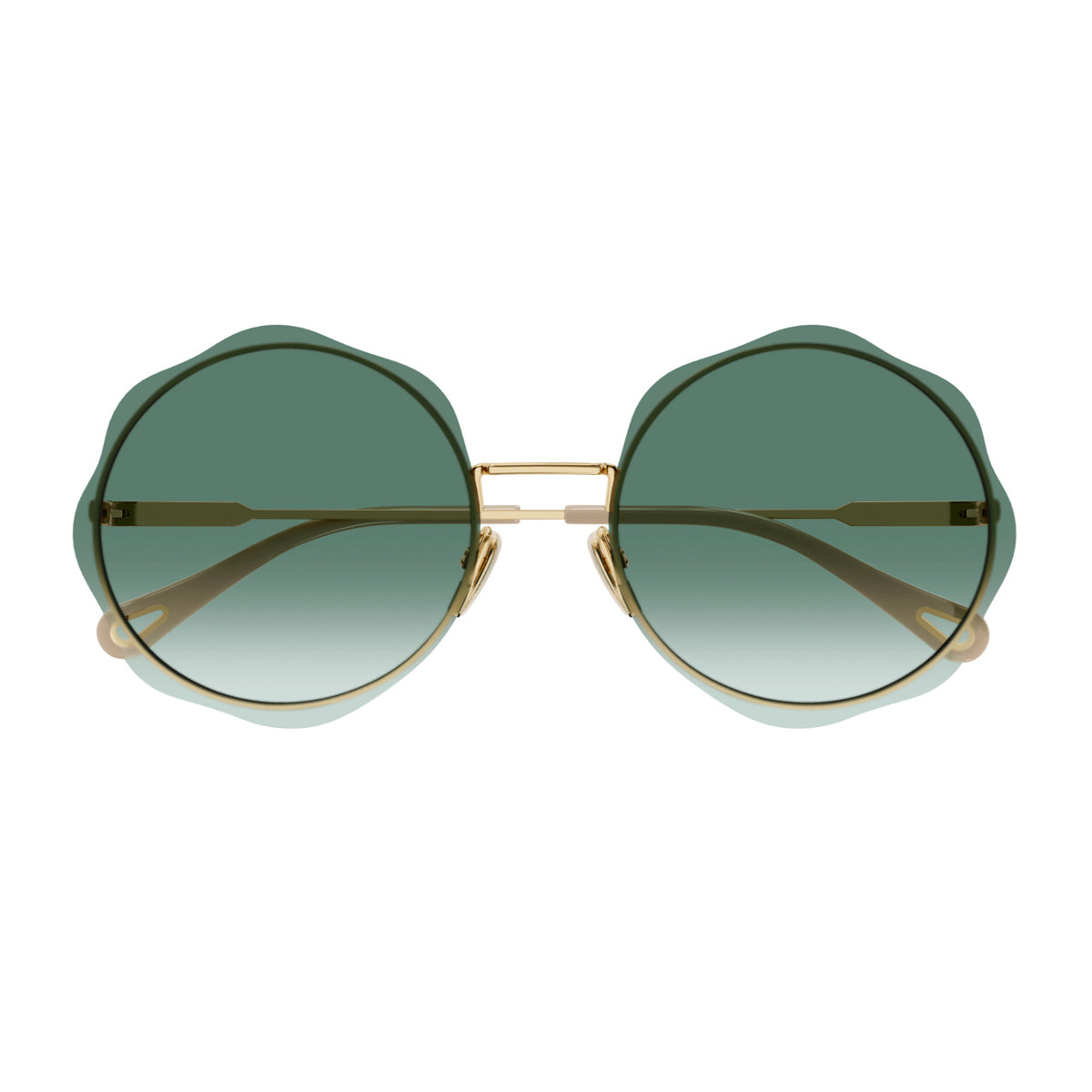 Chloé CH0202S Linea 002 Gold Green Oro Metal Occhiali Da Sole
