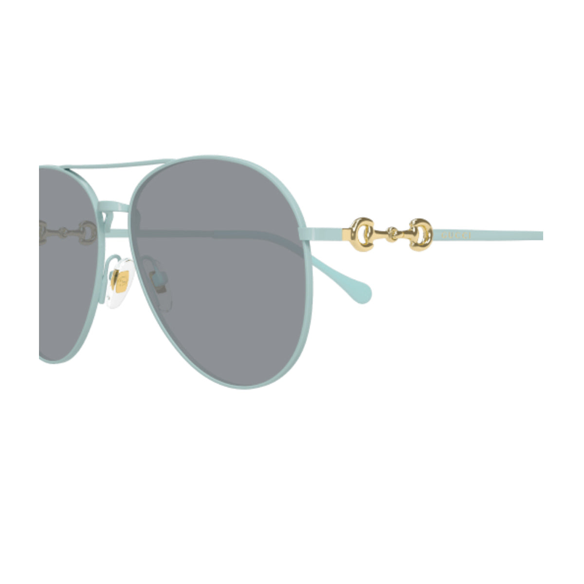 Gucci GG1698S Linea Horsebit 004 Green Grey Verde Metal Occhiali Da Sole