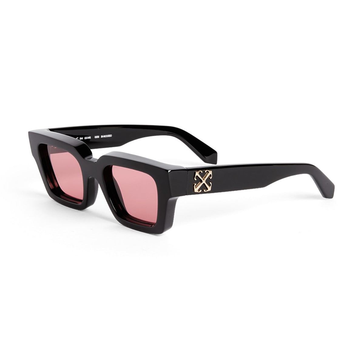 Off White OERI126 VIRGIL M 1025 Black Red Nero Acetate Occhiali Da Sole