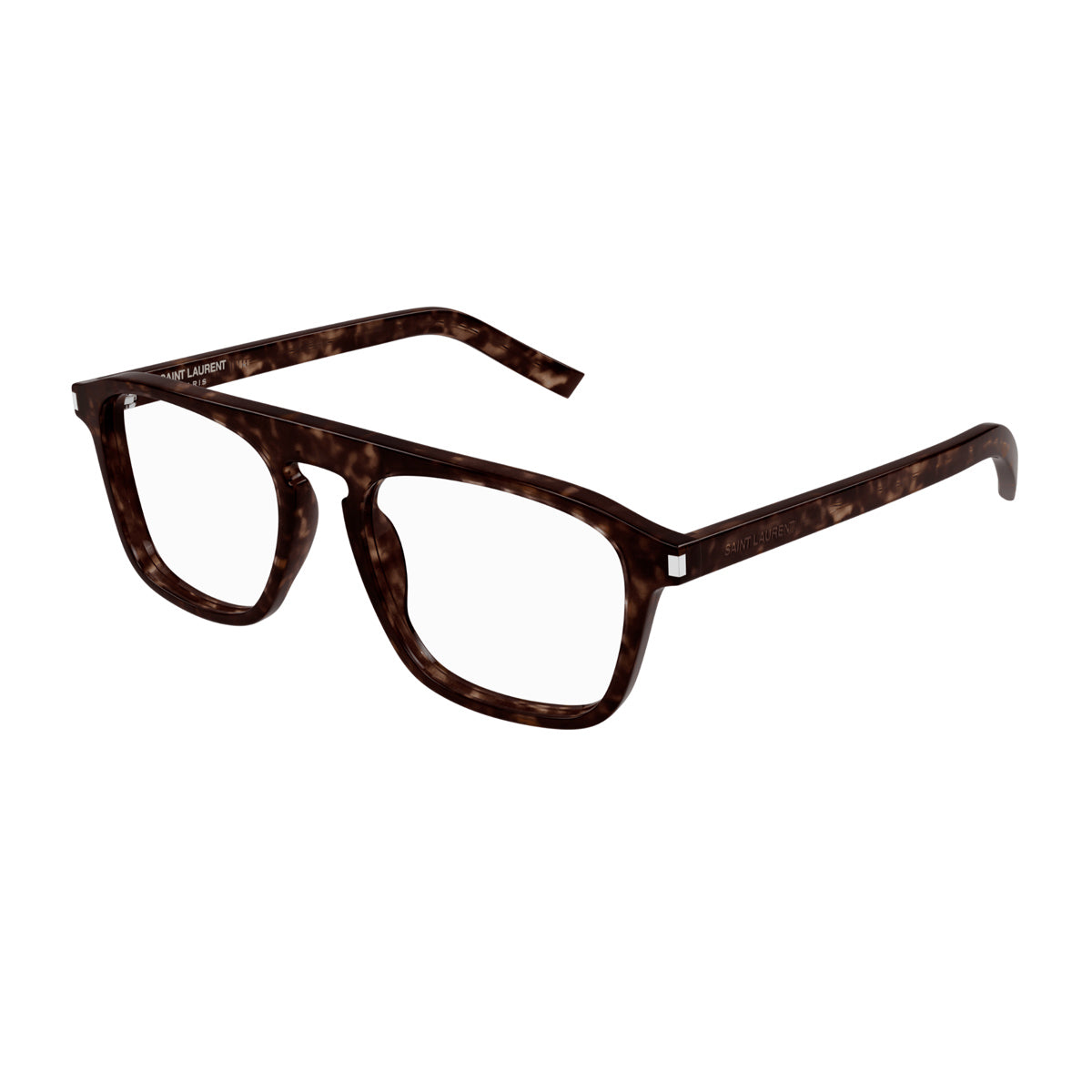 Saint Laurent SL 157 Linea Corner Angle 007 Havana Trasparent Marrone Acetate Occhiali Da Vista