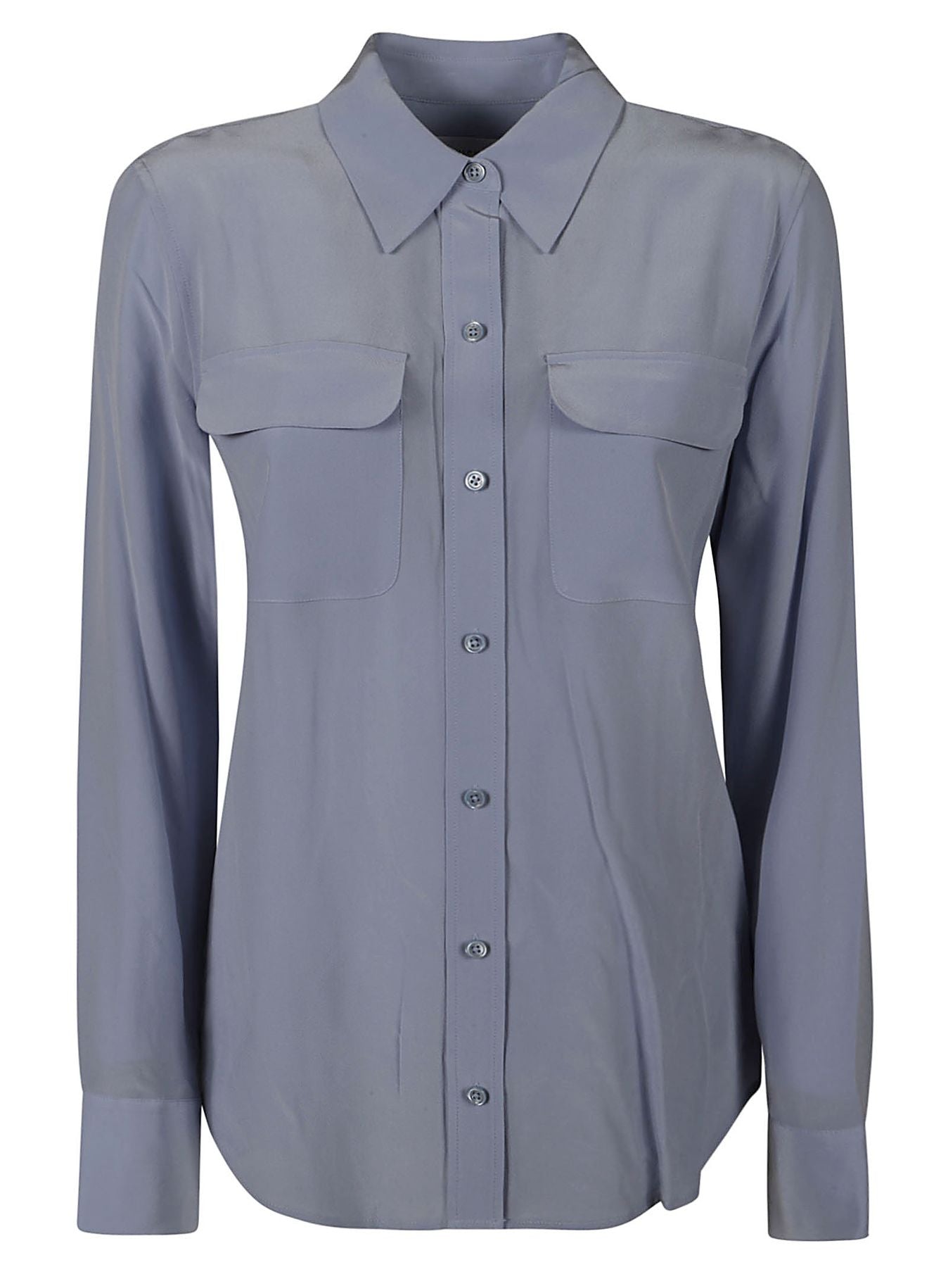 Q23E231 Blu Silk. made In China. Camicia