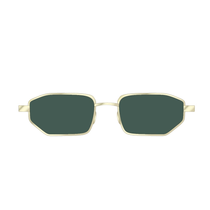 Off White OERI14J Loa 7655 Gold Green Oro Metal Occhiali Da Sole