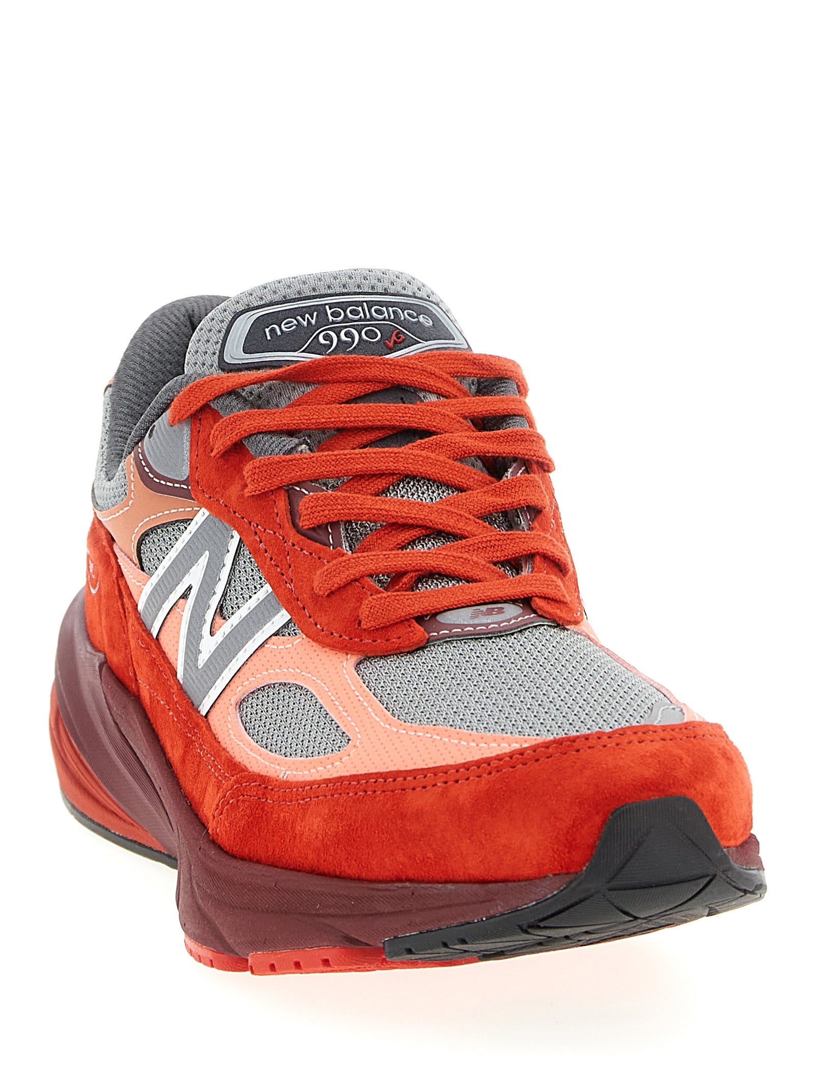 Made in USA 990v6 sneakers Red Leather Textile