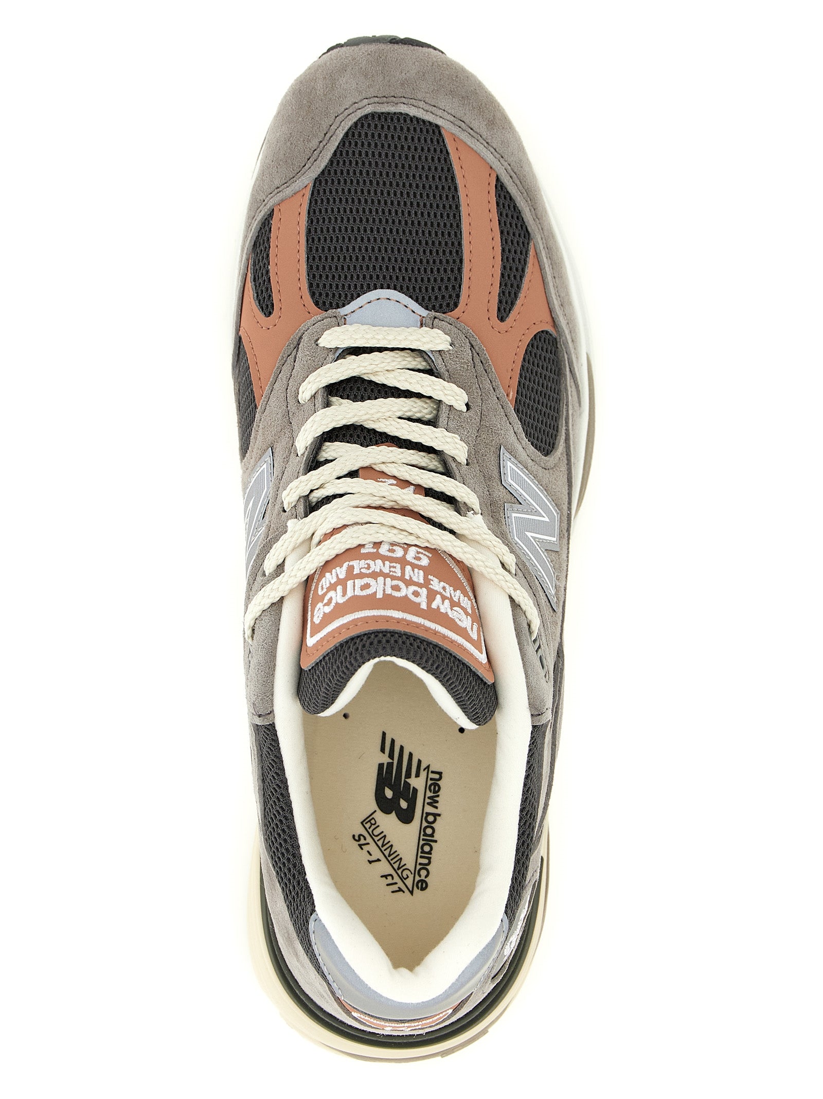 Made Uk 991v2 Sneakers Gray Calfskin Leather (bos Taurus)