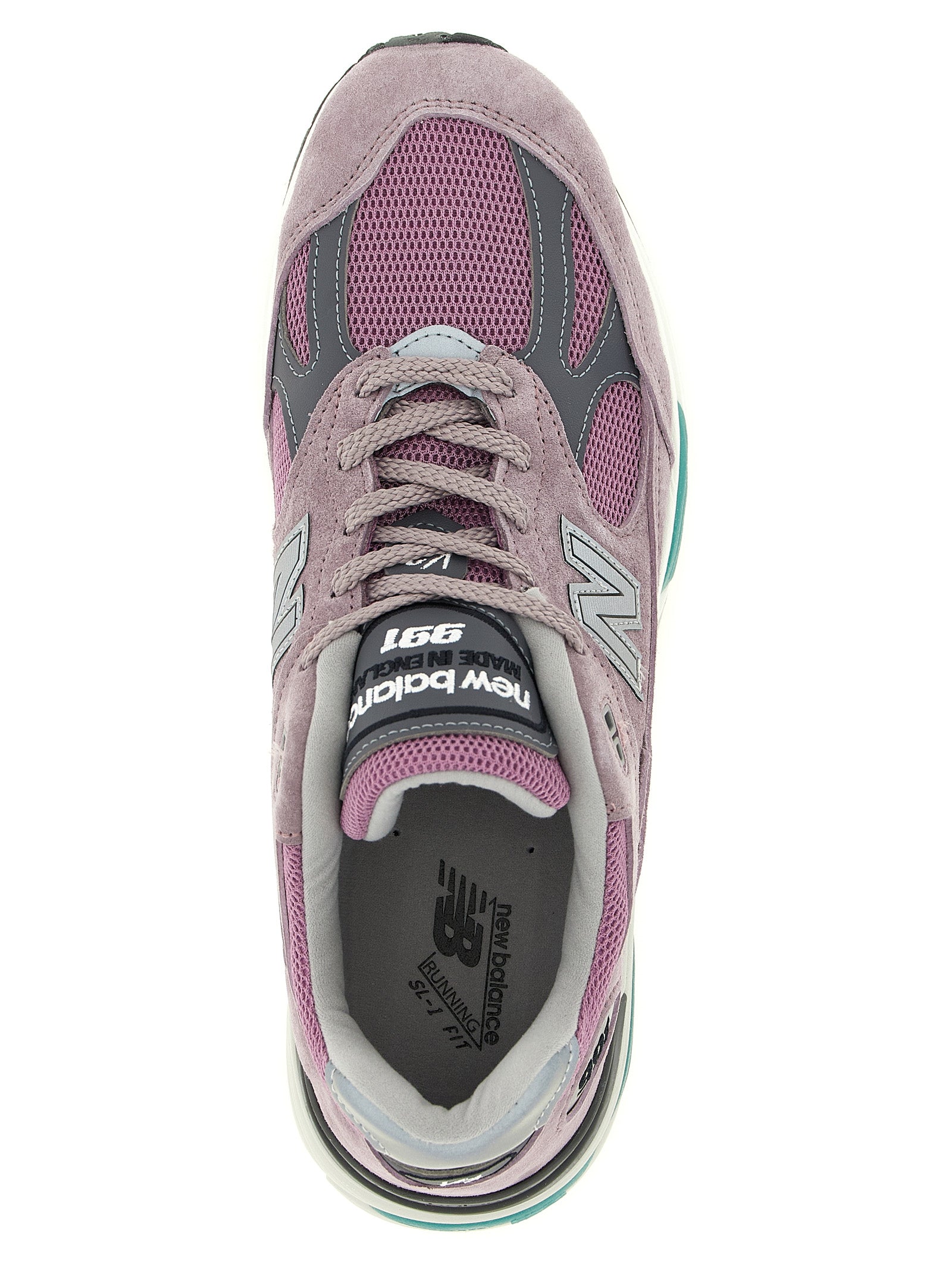 Made Uk 991v2 Sneakers Purple Calfskin Leather (bos Taurus)