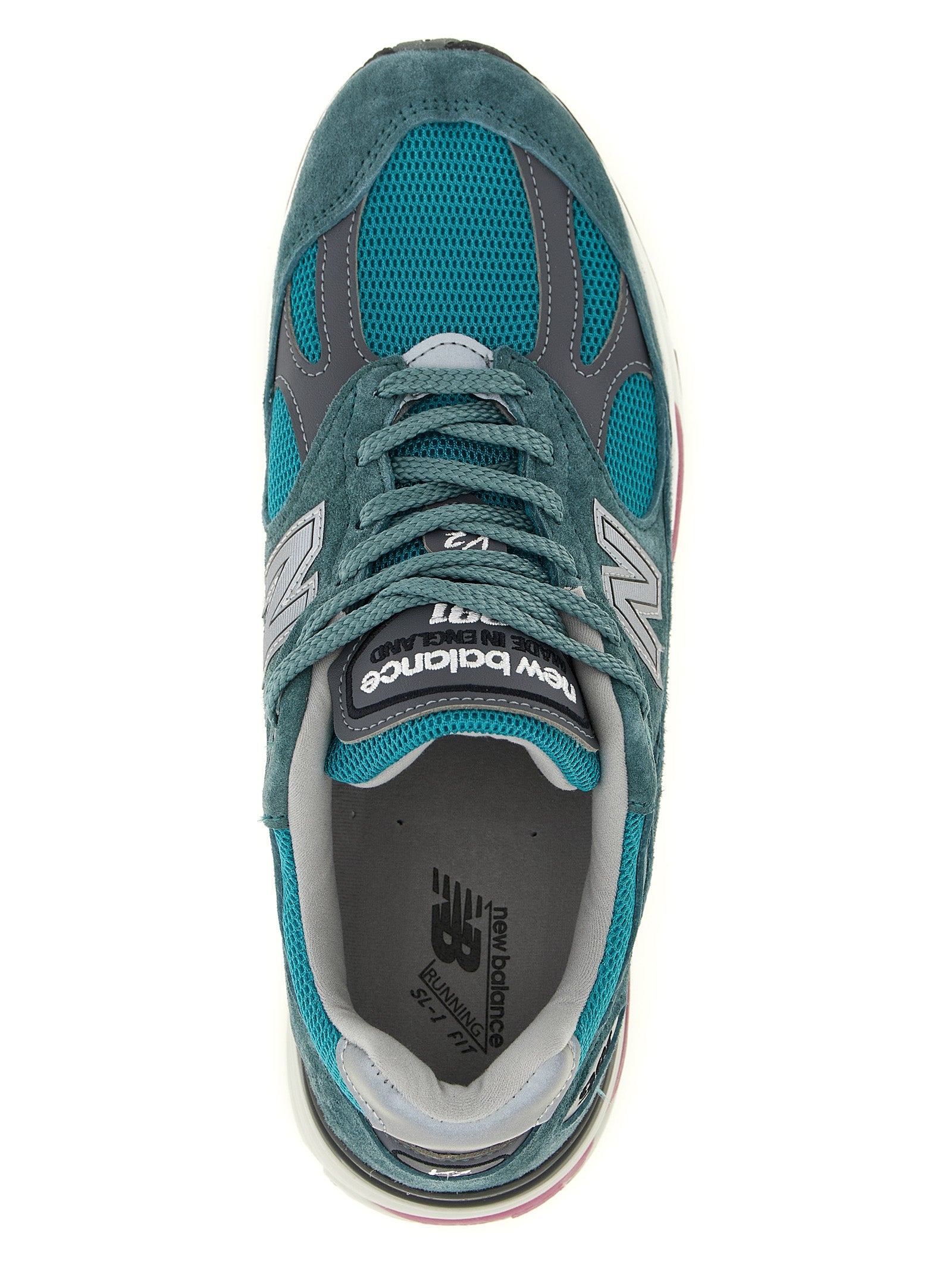 Made Uk 991v2 Sneakers Green Calfskin Leather (bos Taurus)