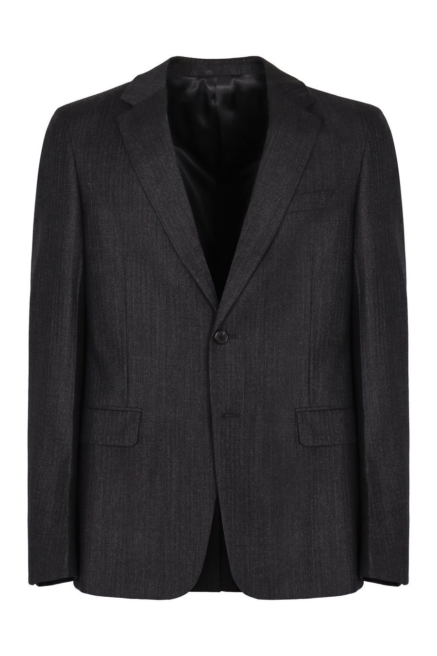 Single-Breasted Wool And Cashmere Coat Grey Suits