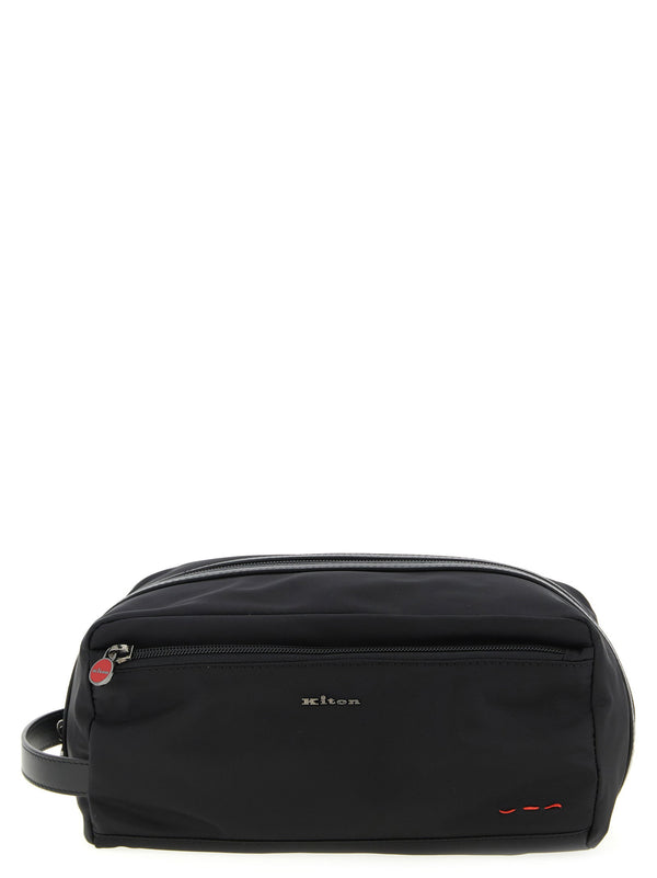 Kiton Nylon Clutch — Black