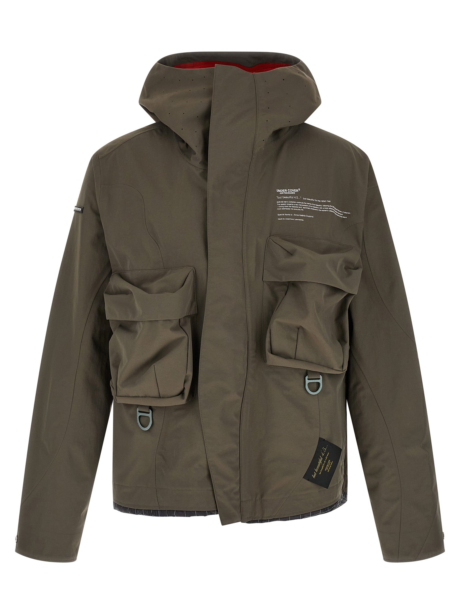 Technical Parka Gray Nylon Down Jacket, Parka, Casual Jackets