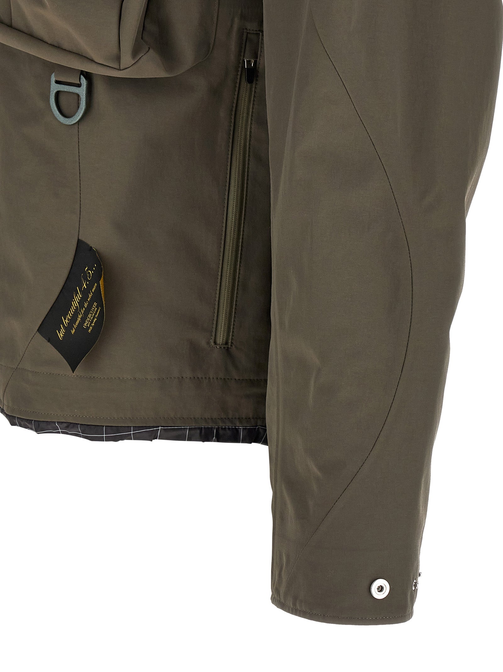 Technical Parka Gray Nylon Down Jacket, Parka, Casual Jackets