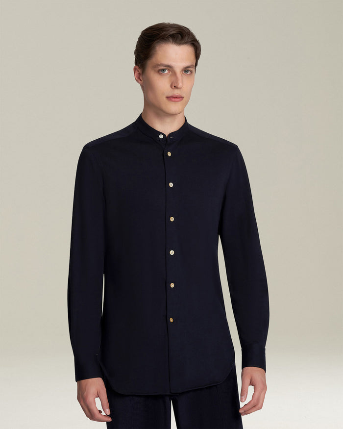 SHIRT COTTON Blue Cashmere