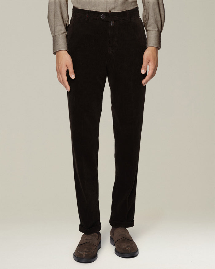 TROUSERS COTTON Dark Brown Cashmere Elastane