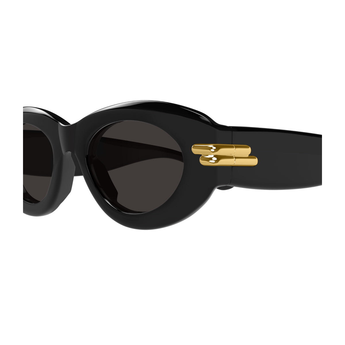 Bottega Veneta BV1322S Linea Mitre 001 Black Grey Nero Recycled Acetate Occhiali Da Sole