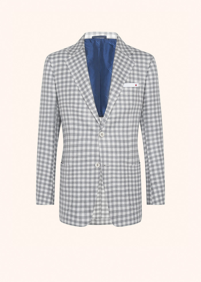 JACKET CASHMERE Medium Grey Silk Linen