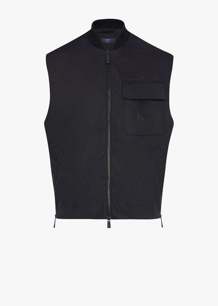 SLEVELESS BLOUSON COTTON Black Outerwear