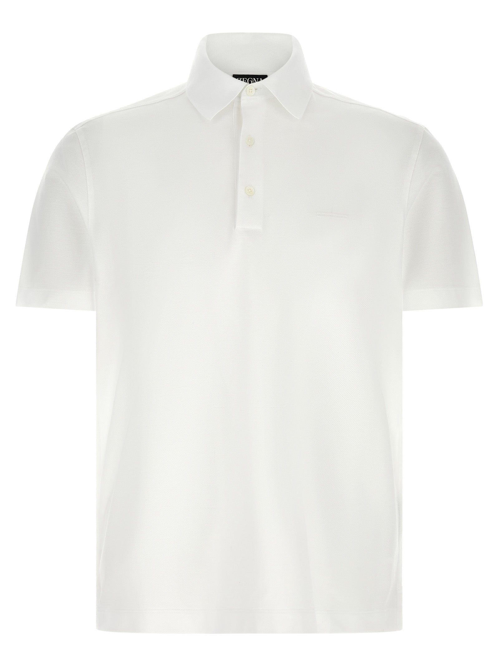 Piqué Cotton Polo Shirt White