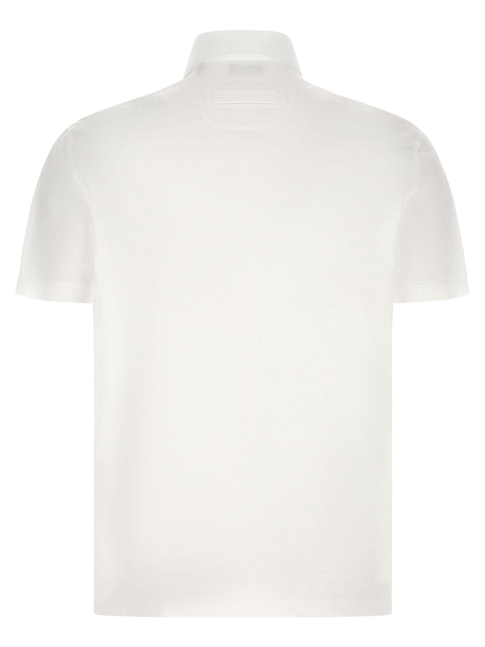 Piqué Cotton Polo Shirt White