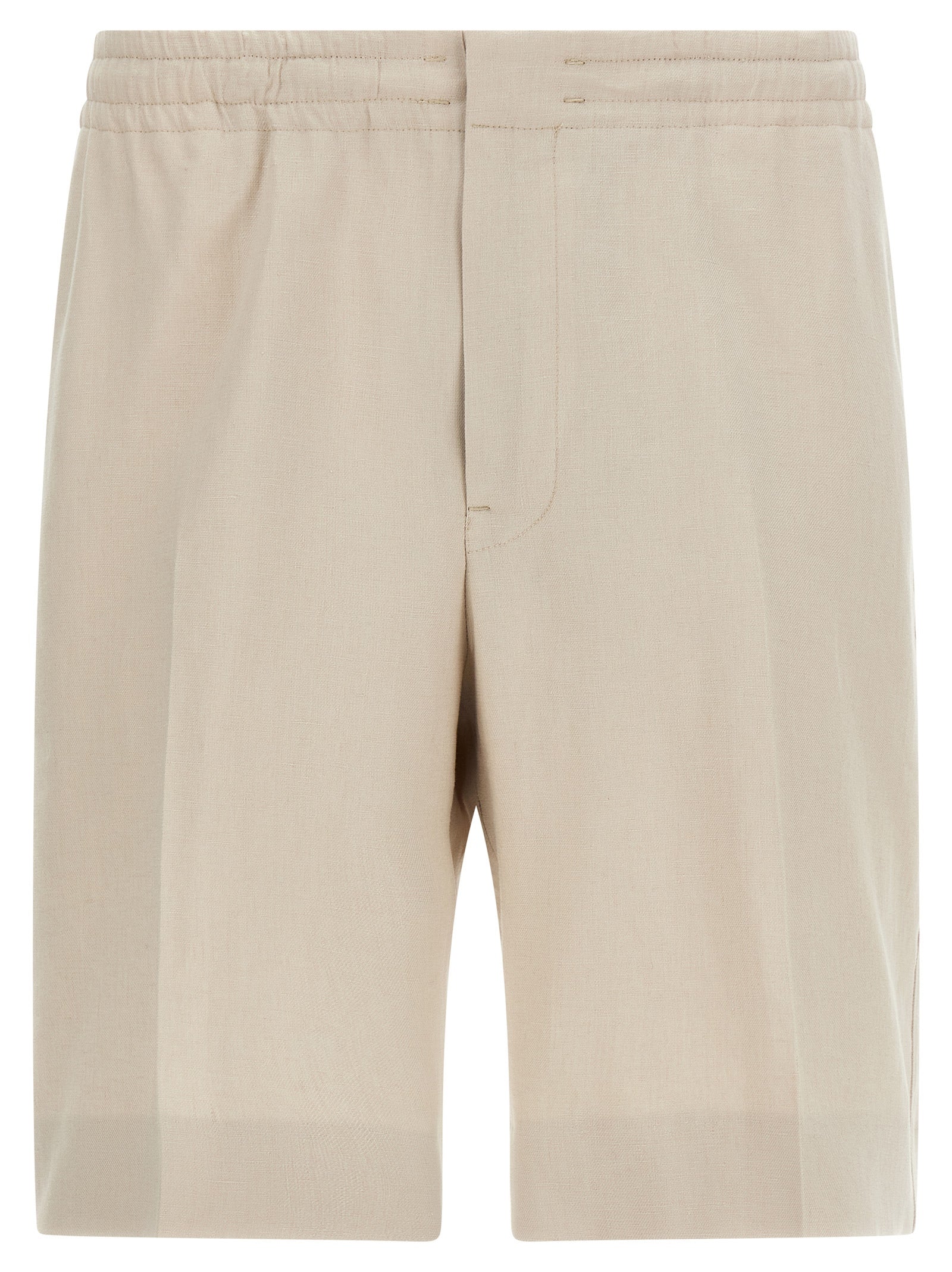 Linen bermuda shorts Beige Bermuda
