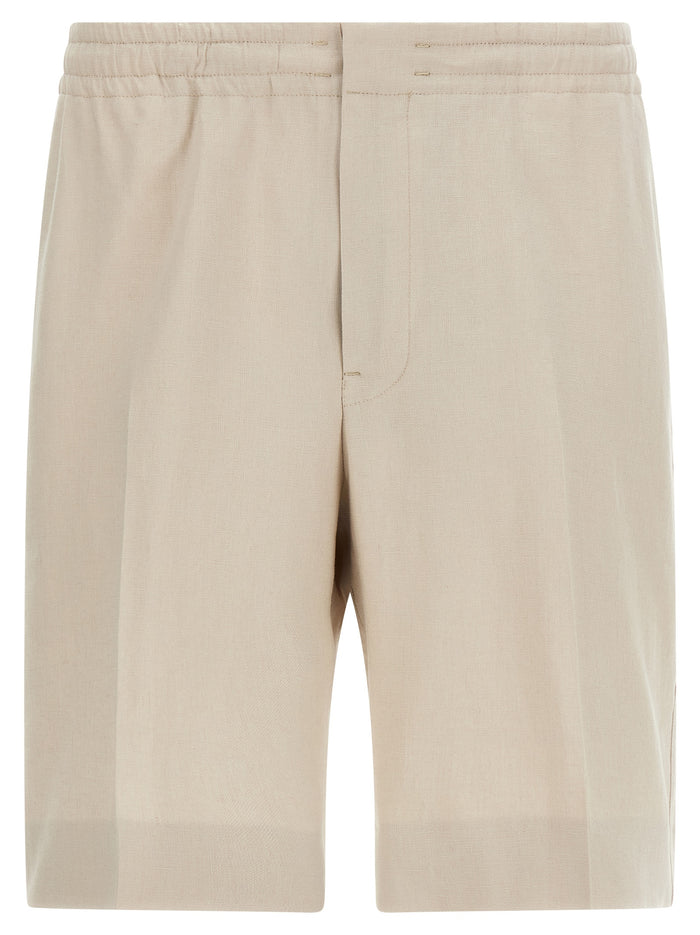 Linen bermuda shorts Beige Bermuda