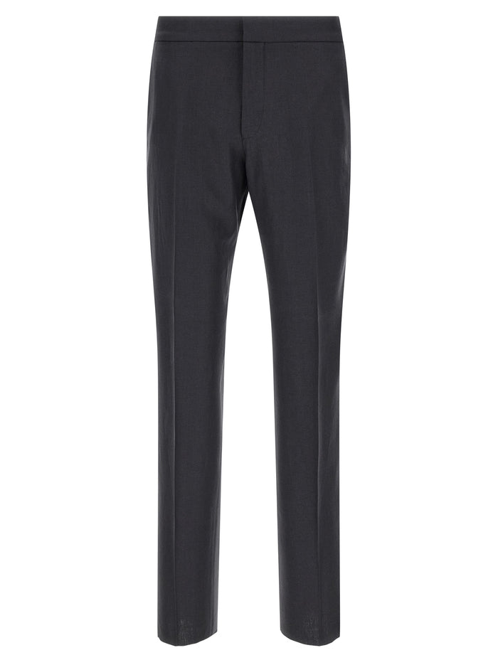 Linen Trousers Blue Pant