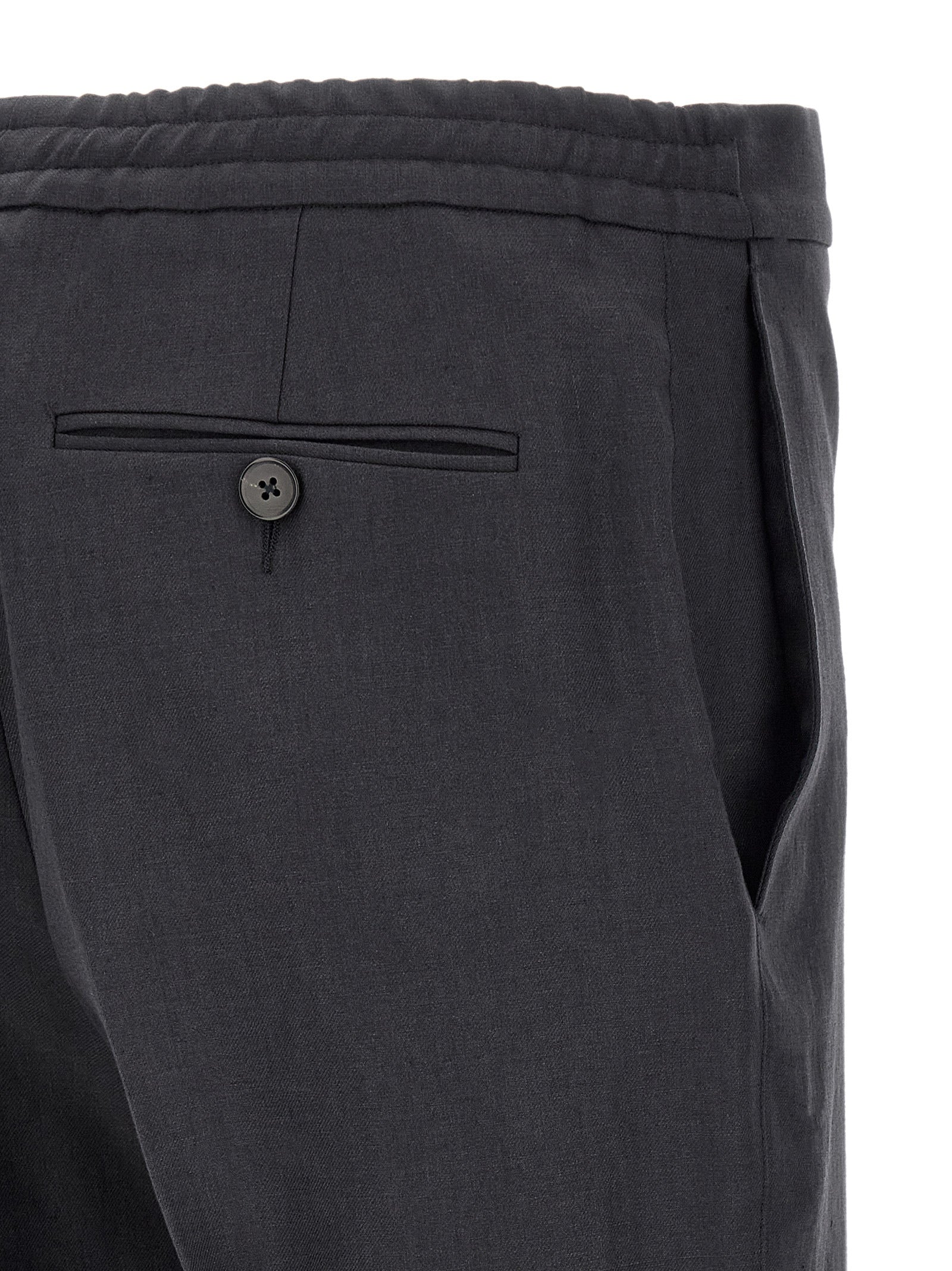 Linen Trousers Blue Pant