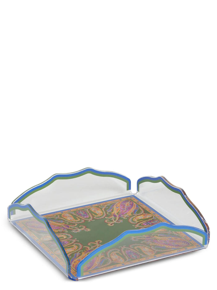 Square Tray Multicolor Acrylic Kitchen Kits And Utensils