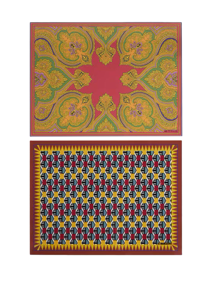 Placemats Set Multicolor Acrylic Kitchen Linen
