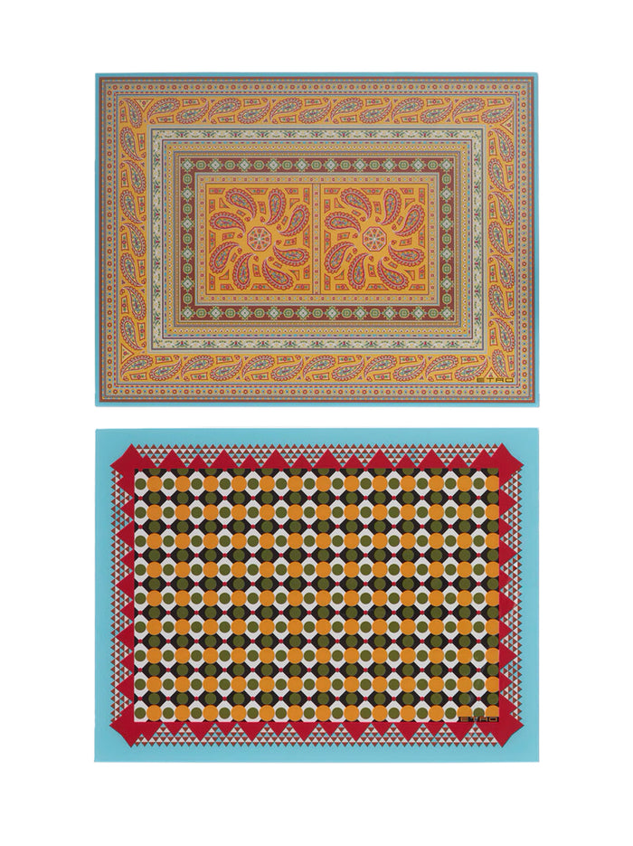 Placemats Set Multicolor Acrylic Kitchen Linen