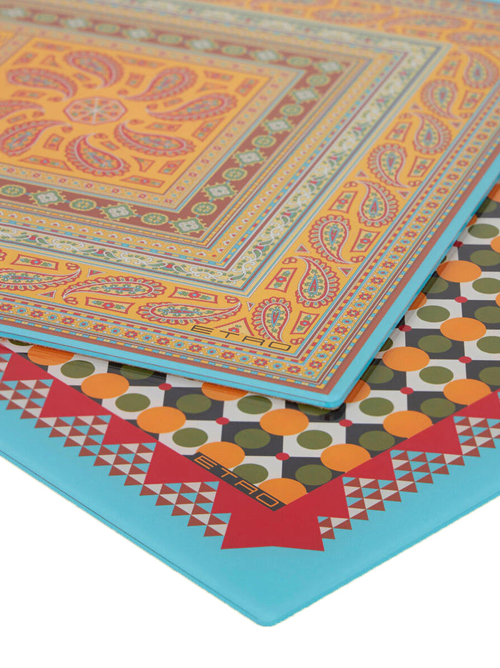Placemats Set Multicolor Acrylic Kitchen Linen