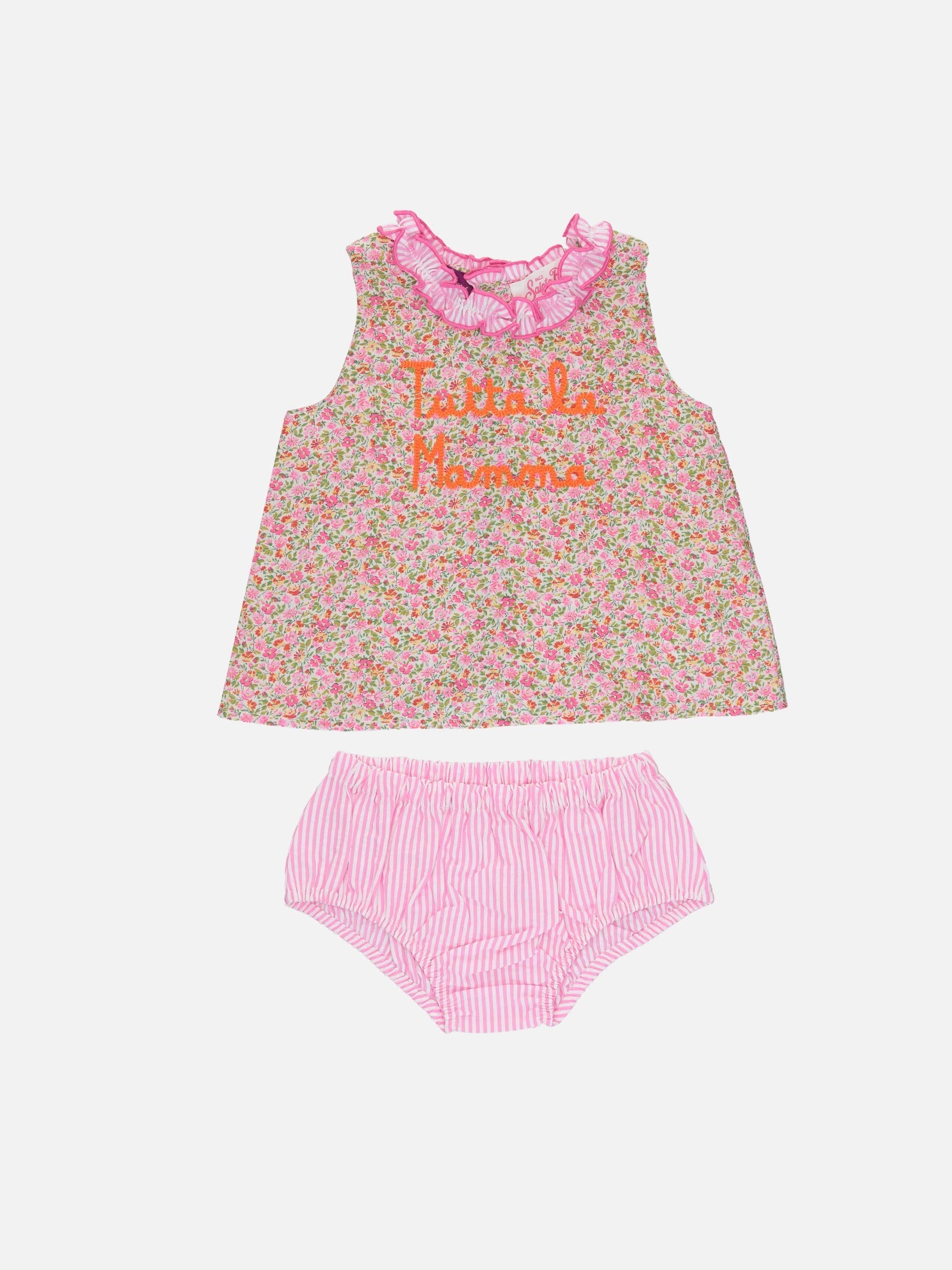 Baby Hanna Rose Cotton Dress Abbie With Top And Bloomers | Made Liberty Fabric __single__ Set