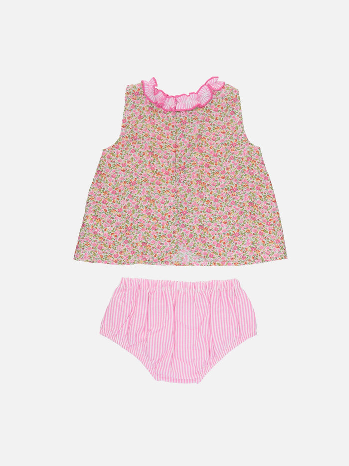 Baby Hanna Rose Cotton Dress Abbie With Top And Bloomers | Made Liberty Fabric __single__ Set