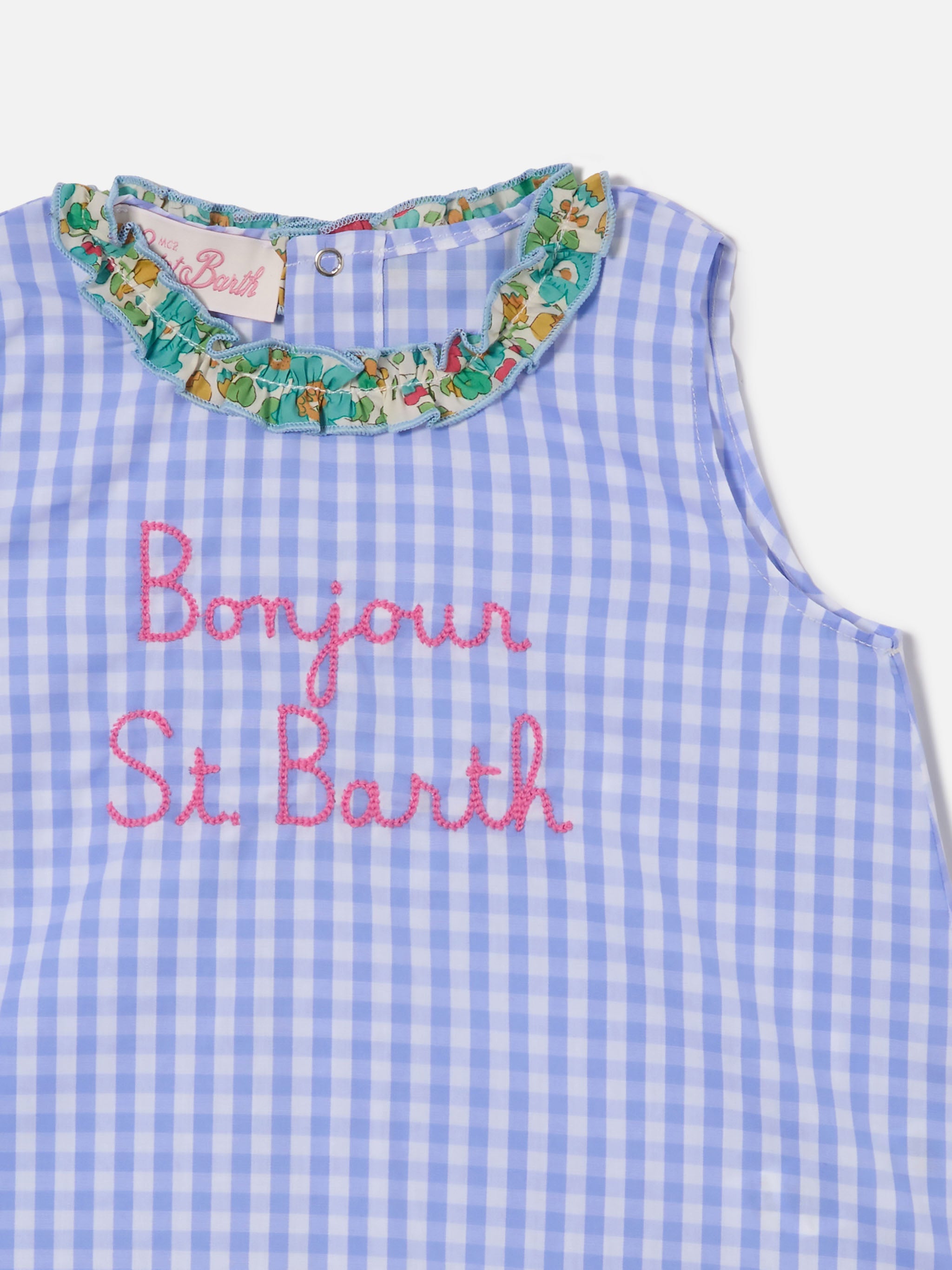 Abbie Top And Bloomer Set With Bonjour St. Barth Embroidery | Made Liberty Fabric __single__