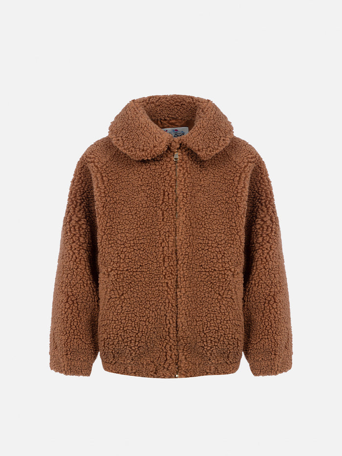 Girl Beige Sherpa Bomber Coat Abel Camel Jacket