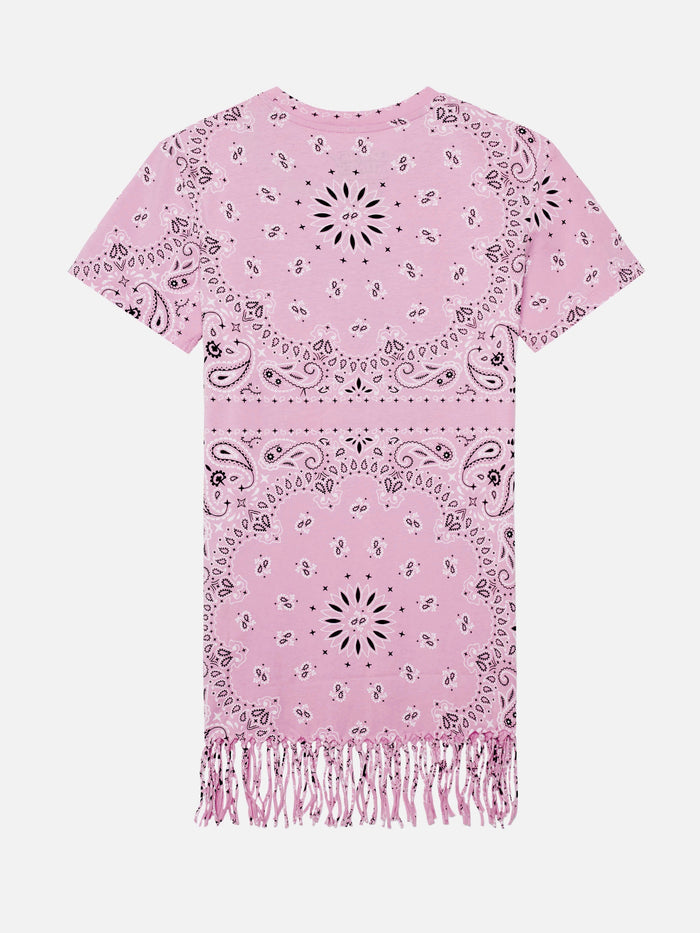 Abbey Dress With Fringes And Bandana Print __single__