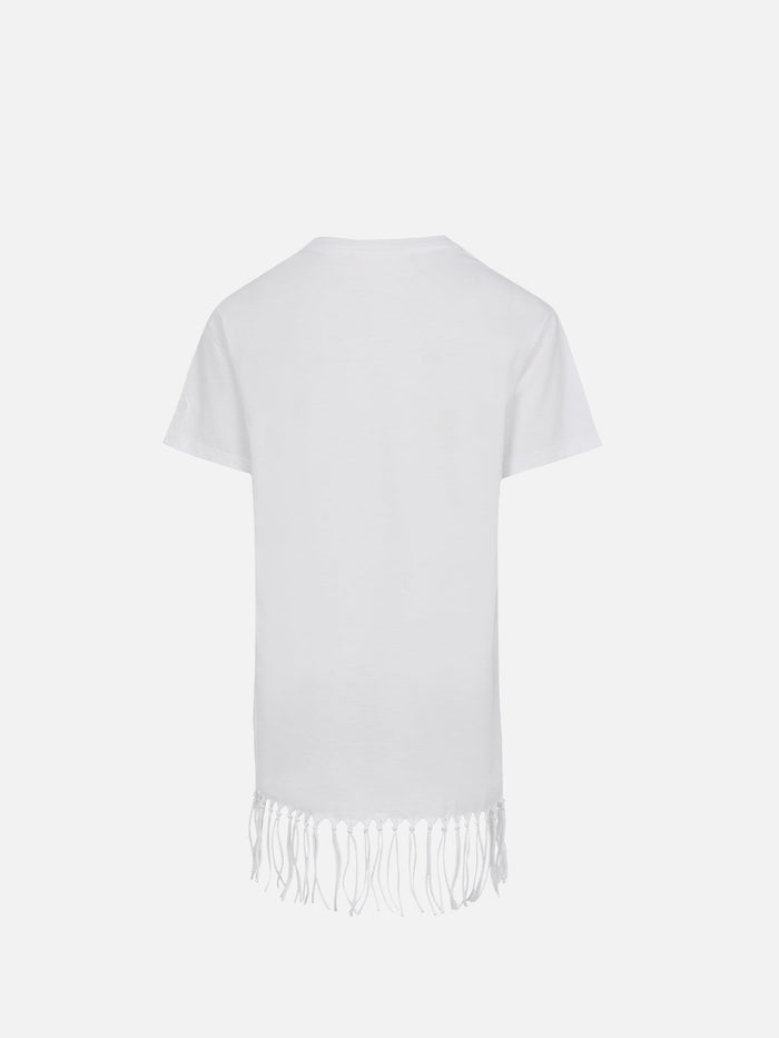 Girl Abbey Dress With Fringes And Cherry Patch __single__