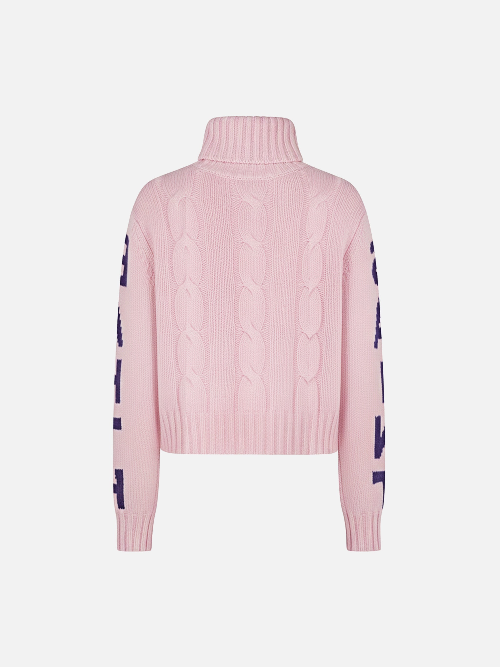 Adler Jr Turtleneck Cable-Knit With Saint Barth Jacquard Pink