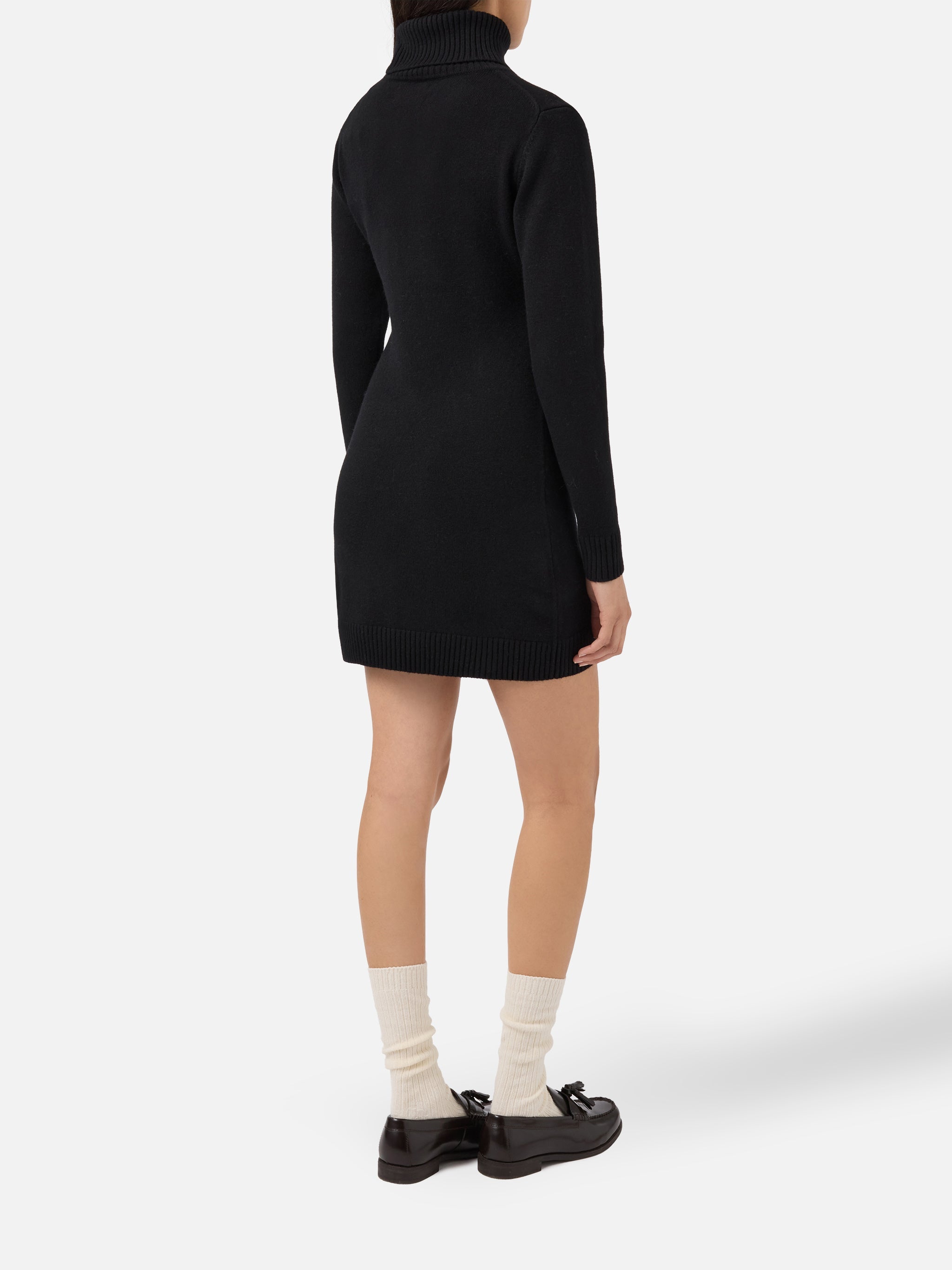 Brea Dress Black Soft-Touch Wool Knitwear