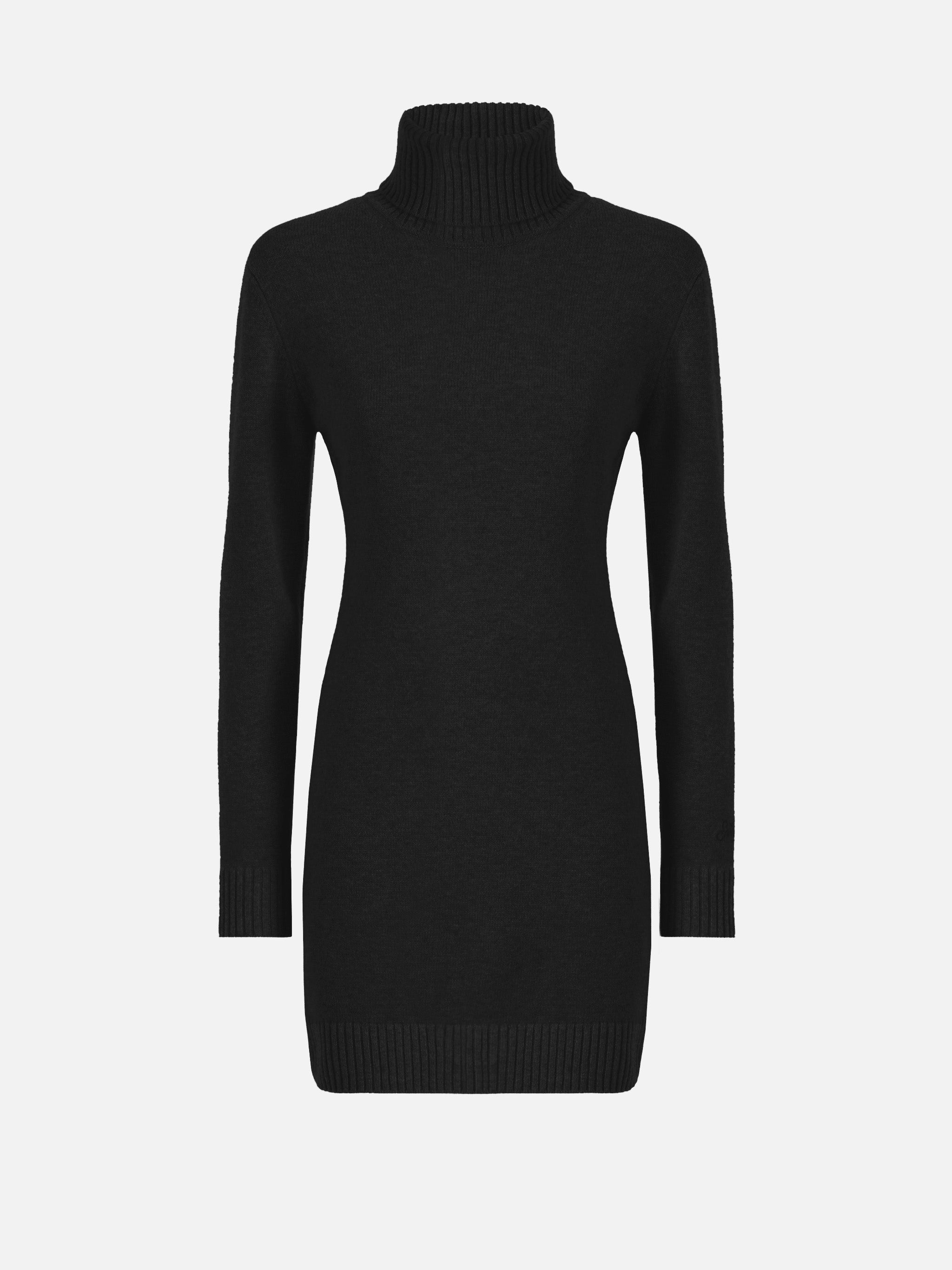 Brea Dress Black Soft-Touch Wool Knitwear