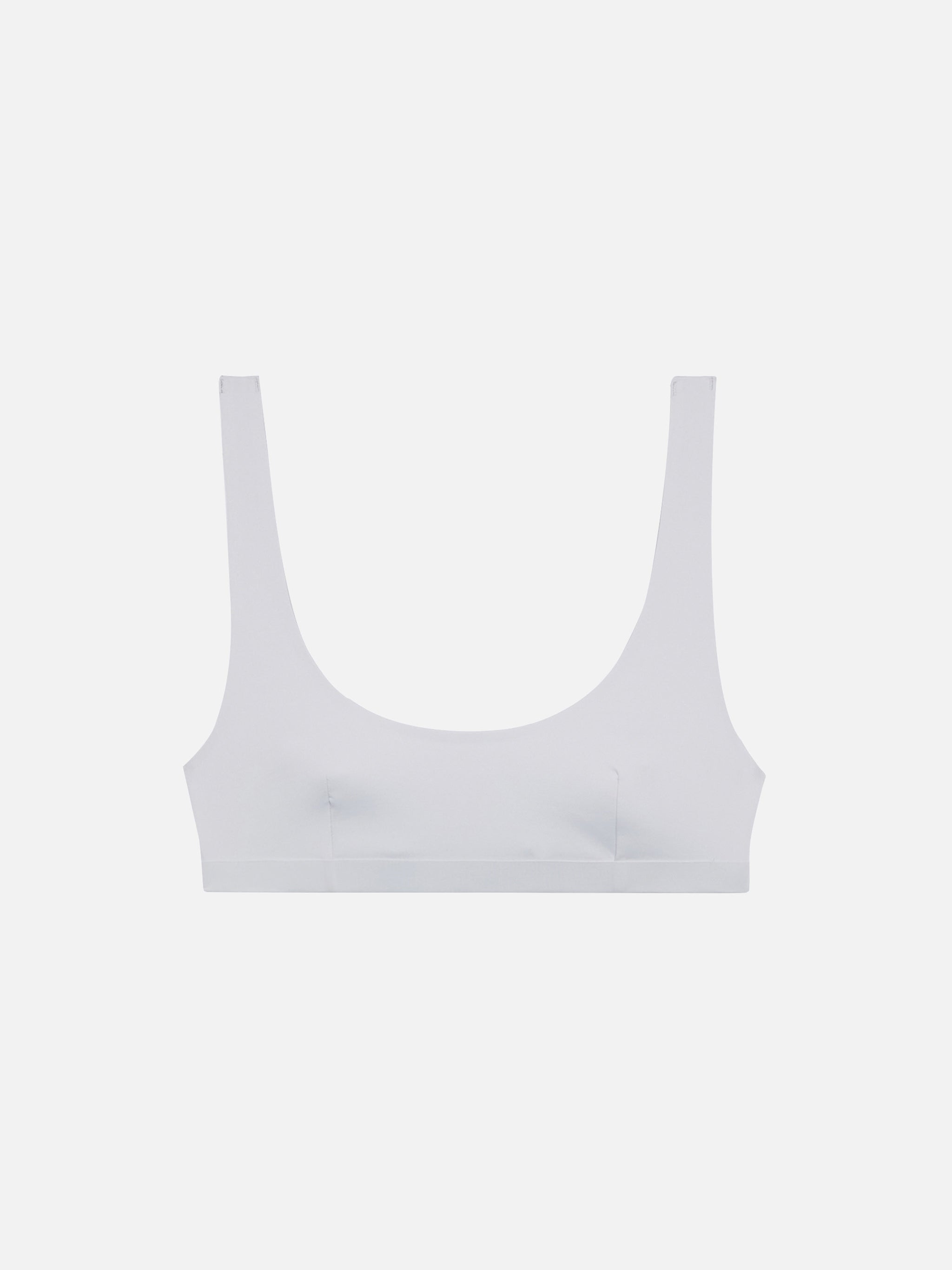 Minerva Silver Heatsealed Classic Bralette White Top
