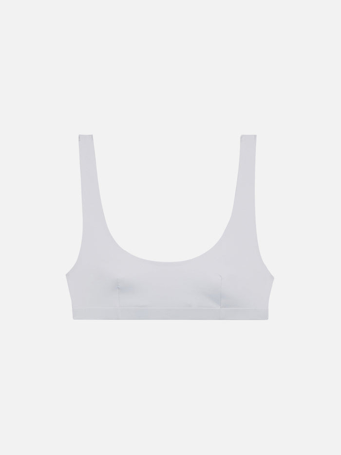 Minerva Silver Heatsealed Classic Bralette White Top