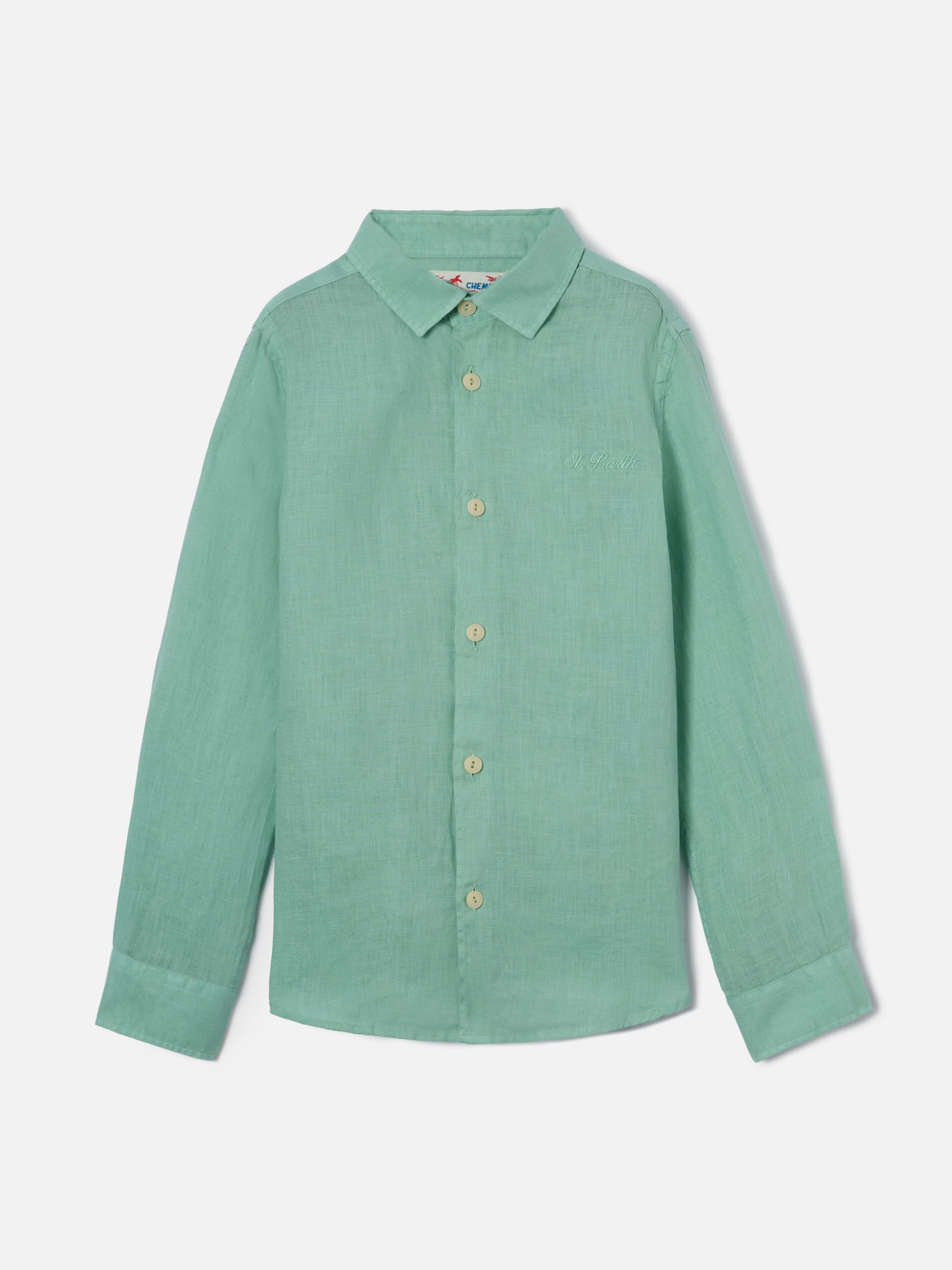 Sage Green Agnes Shirt In Linen __single__