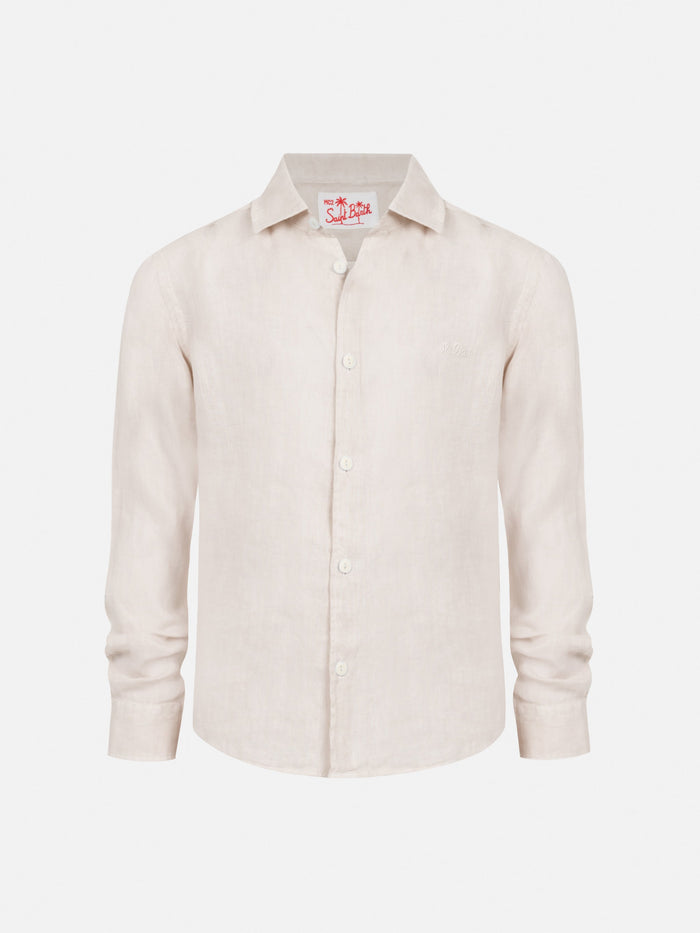 Agnes Off-White Linen Shirt