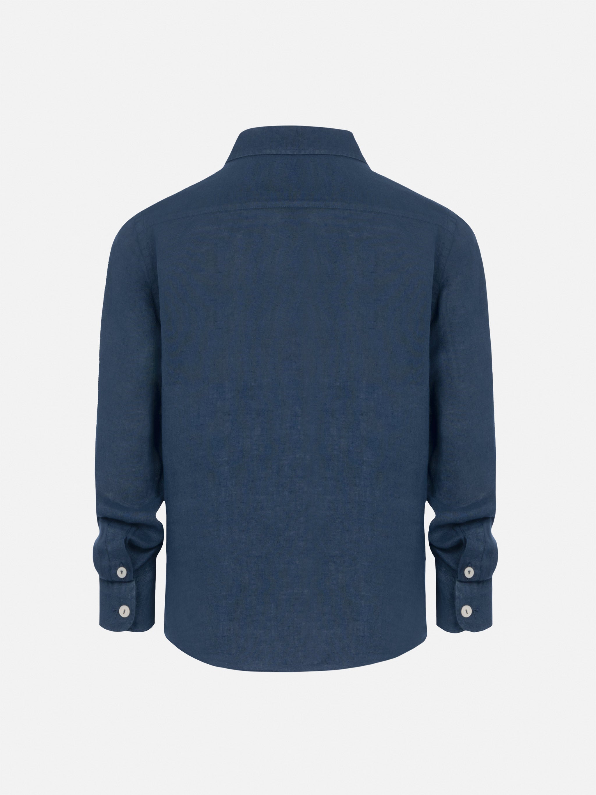 Agnes Navy Blue Linen Shirt