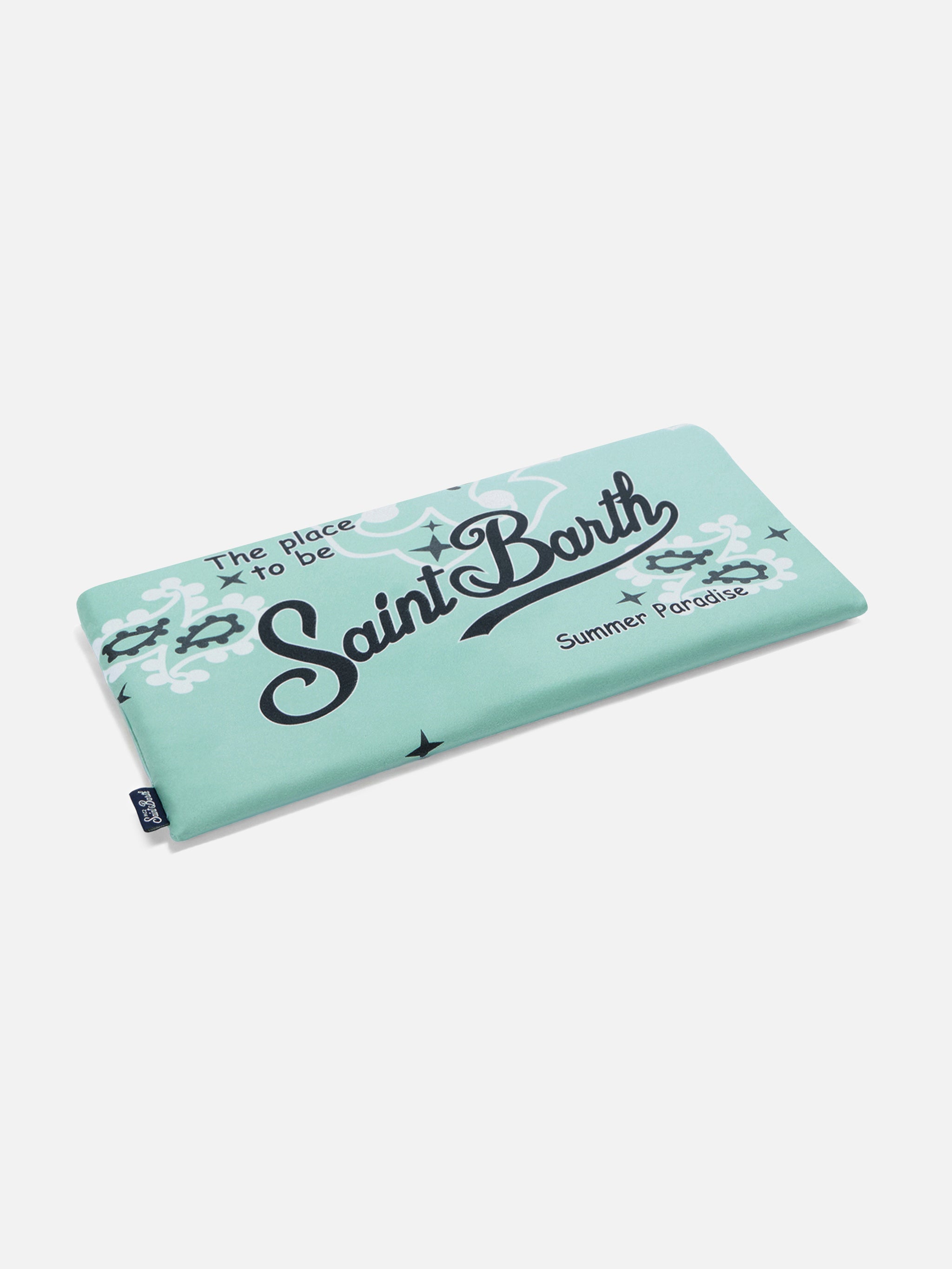 Aidan Beach Towel With Bandana Print And Logo Green