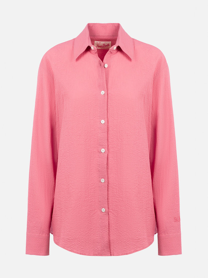 Aisha Pink Seersucker Shirt