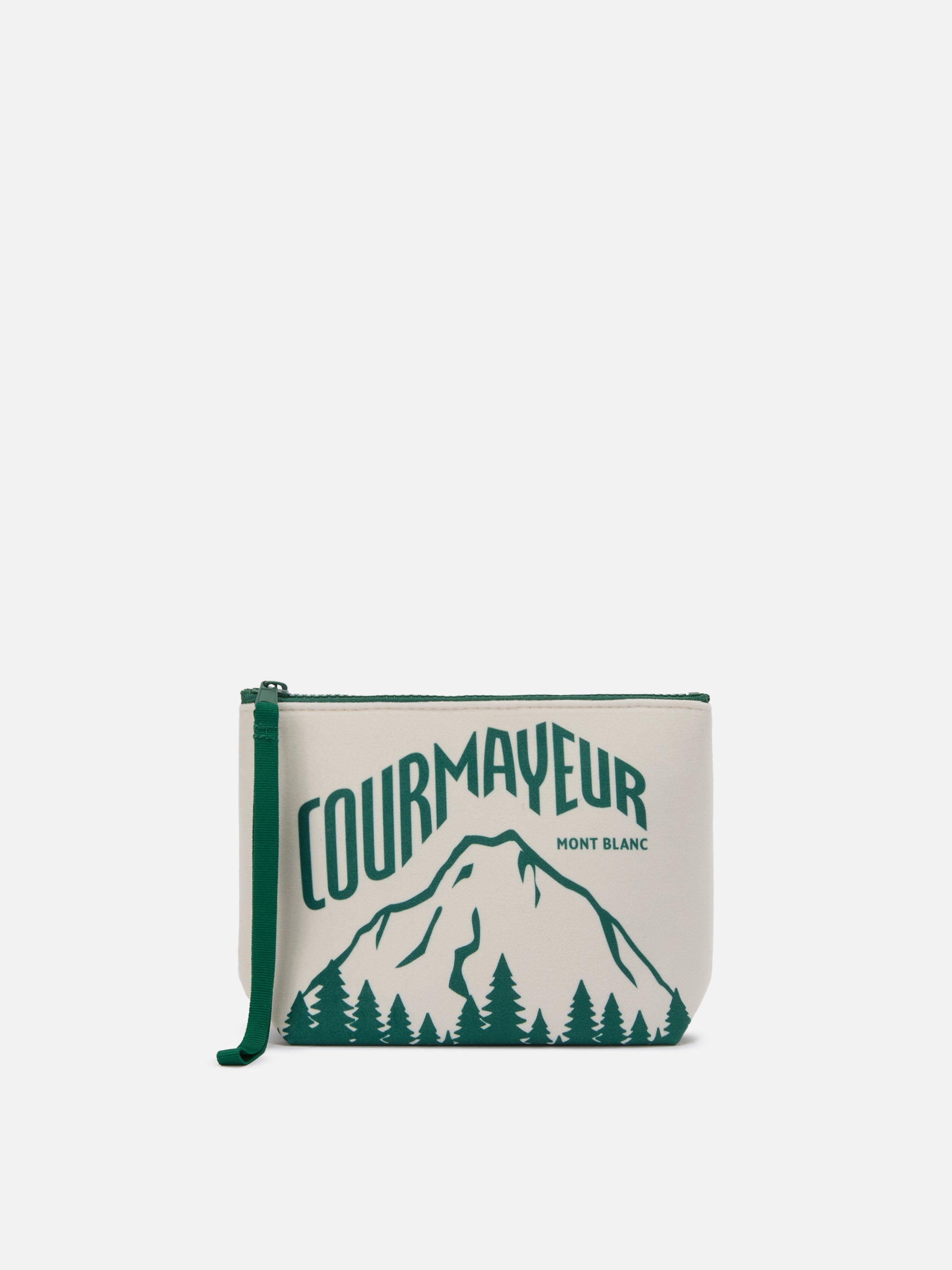 Aline Pouch Wool-Effect Fabric With Courmayeur Print | Special Edition White Pochette