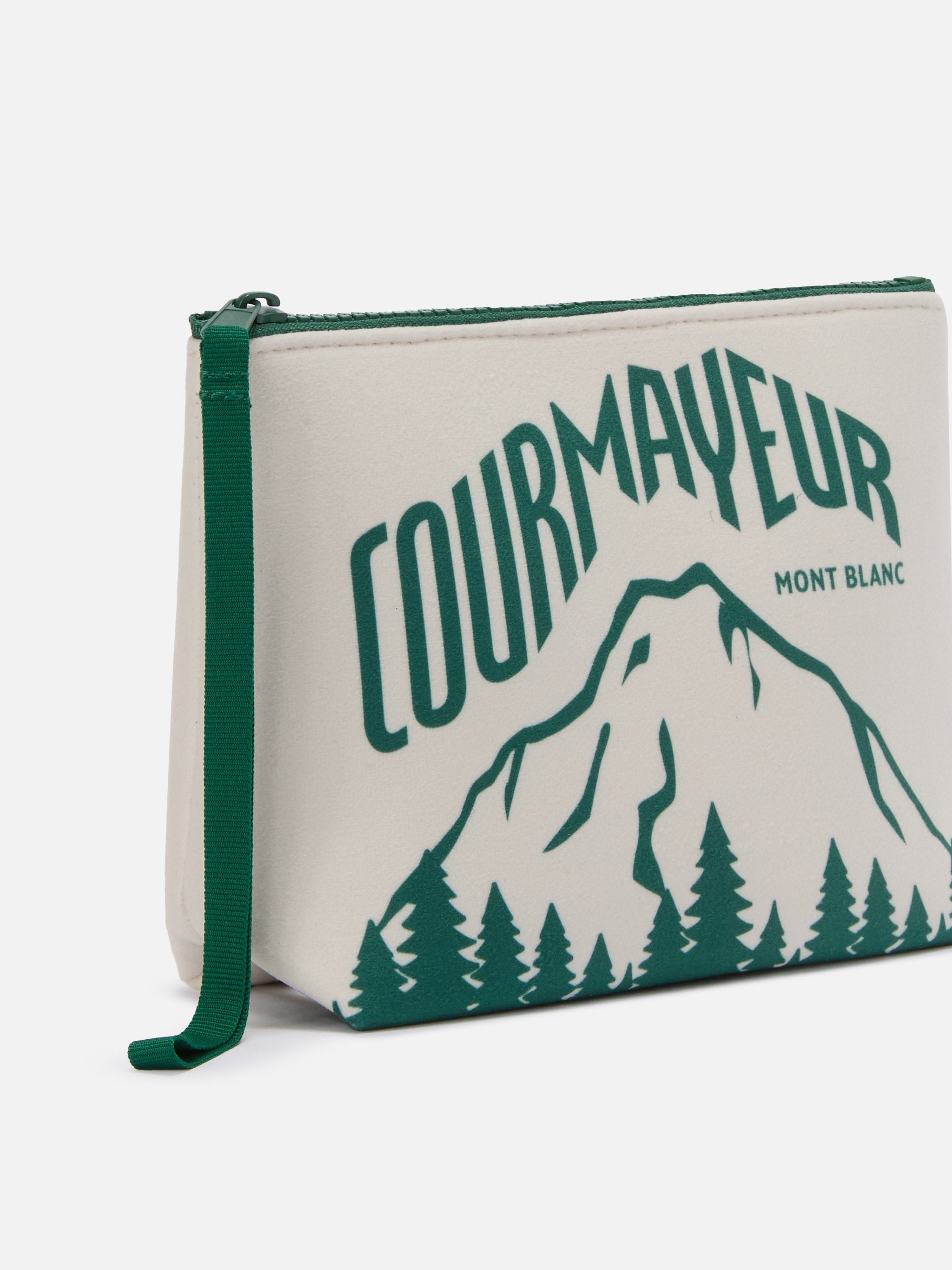 Aline Pouch Wool-Effect Fabric With Courmayeur Print | Special Edition White Pochette